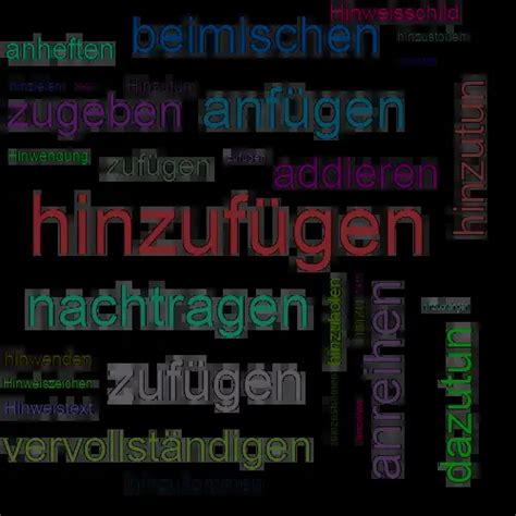 hinzufügen synonym